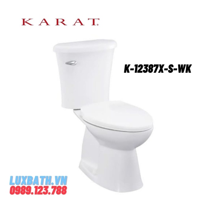 Bồn cầu hai khối nắp êm Karat TOMTOMM K-12387X-S-WK