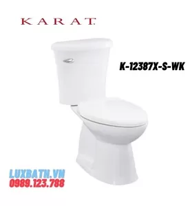 Bồn cầu hai khối nắp êm Karat TOMTOMM K-12387X-S-WK