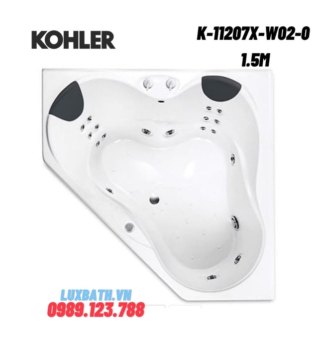 Bồn tắm góc Kohler EVORA K-11207X-W02-0 1.5M