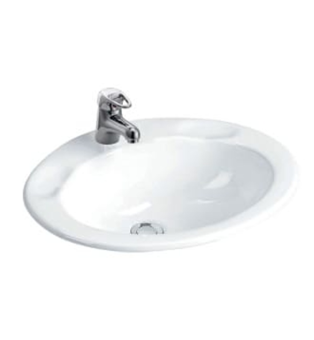 Chậu rửa lavabo dương vành Karat CAT'S EYE K-18806K-1-WK