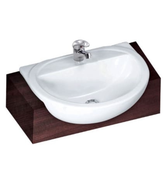 Chậu rửa lavabo bán âm Karat OXFORD K-17552K-1-WK