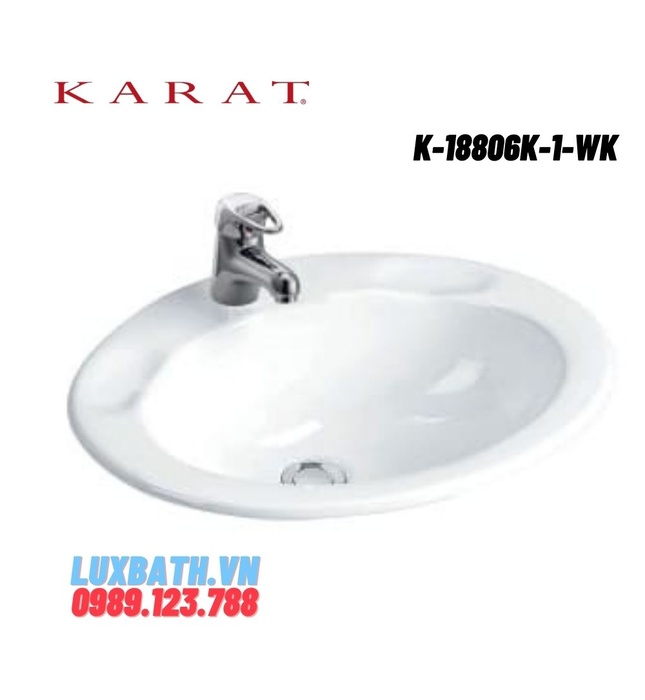 Chậu rửa lavabo dương vành Karat CAT'S EYE K-18806K-1-WK