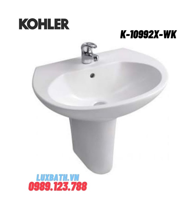 Chậu rửa lavabo chân lửng Kohler TOMTOMM K-10992X-WK