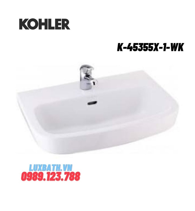 Chậu rửa lavabo treo tường Kohler SORRENTO K-45355X-1-WK
