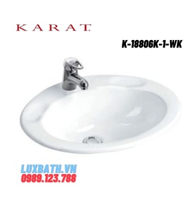 Chậu rửa lavabo dương vành Karat CAT'S EYE K-18806K-1-WK