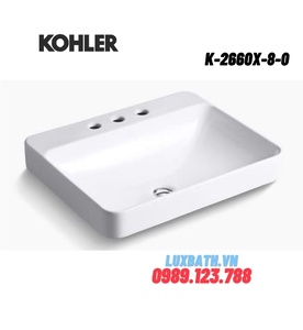 Chậu rửa lavabo đặt bàn Kohler FOREFRONT K-2660X-8-0