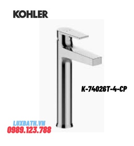 Vòi chậu rửa 1 lỗ Kohler K-74026T-4-CP