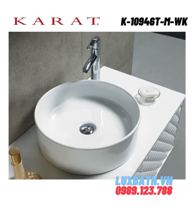 Chậu rửa lavabo đặt bàn Karat IVY K-10946T-M-WK