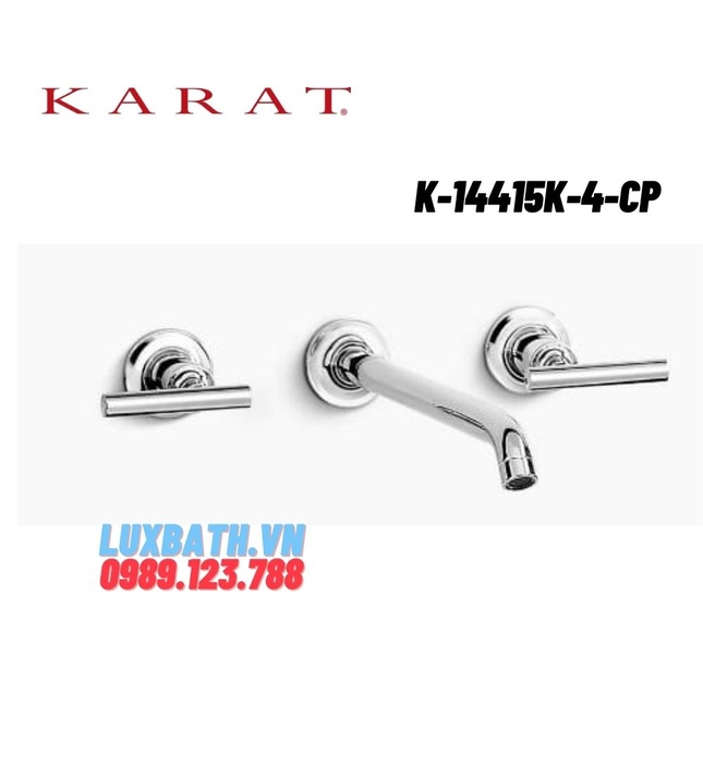 Vòi chậu rửa gắn tường Karat PURIST K-14415K-4-CP
