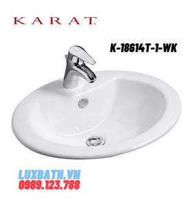 Chậu rửa lavabo dương vành Karat JADE K-18614T-1-WK