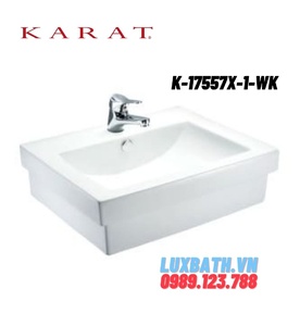 Chậu rửa lavabo dương vành Karat MIRAGE K-17557X-1-WK