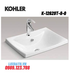 Chậu rửa lavabo dương vành Kohler ESCALE K-12629T-8-0