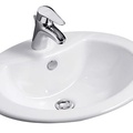 Chậu rửa lavabo dương vành Karat JADE K-18614T-1-WK