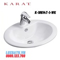 Chậu rửa lavabo dương vành Karat JADE K-18614T-1-WK