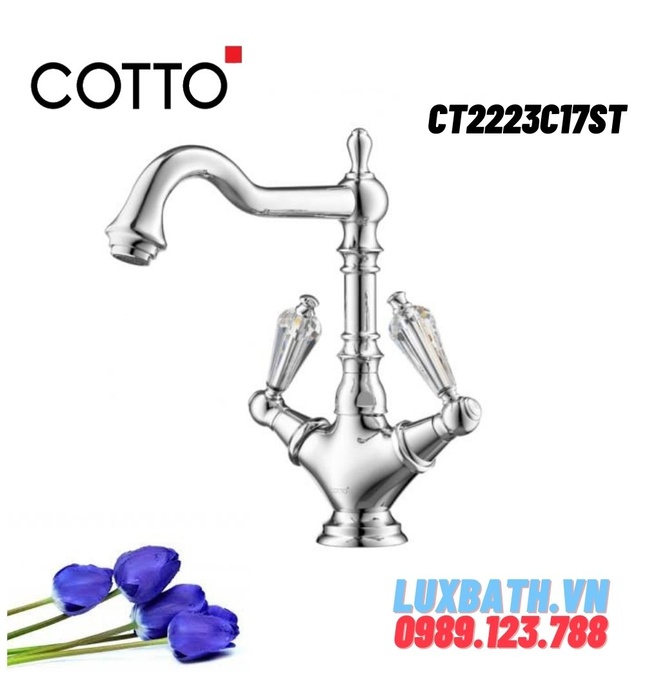 Vòi rửa mặt lavabo nóng lạnh COTTO CT2223C17ST