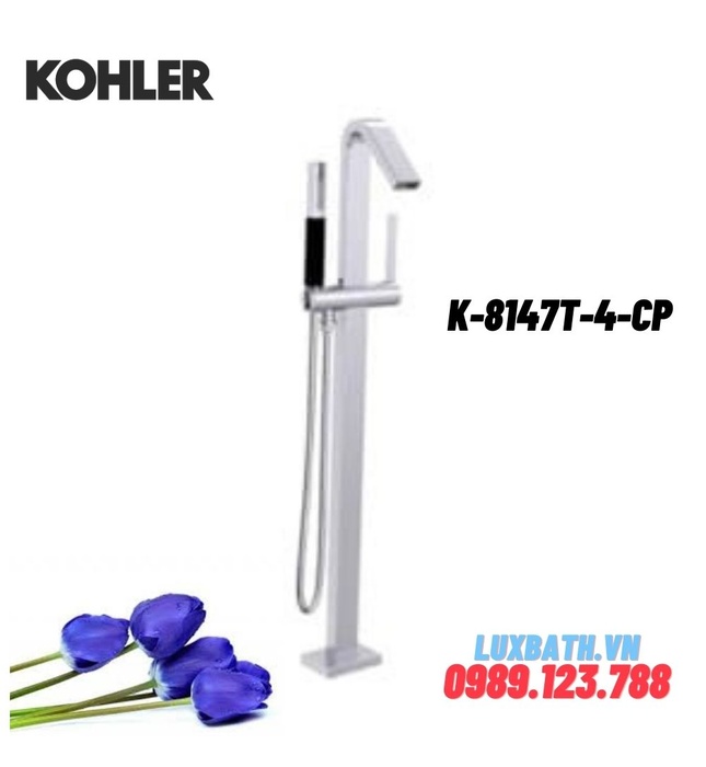 Vòi xả bồn tắm đặt sàn Kohler LOURE K-8147T-4-CP Giá Rẻ