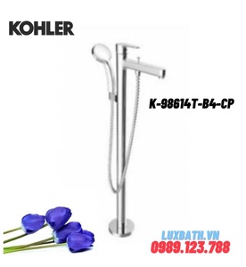 Vòi xả bồn tắm kèm sen tay đặt sàn Kohler LOURE K-98614T-B4-CP
