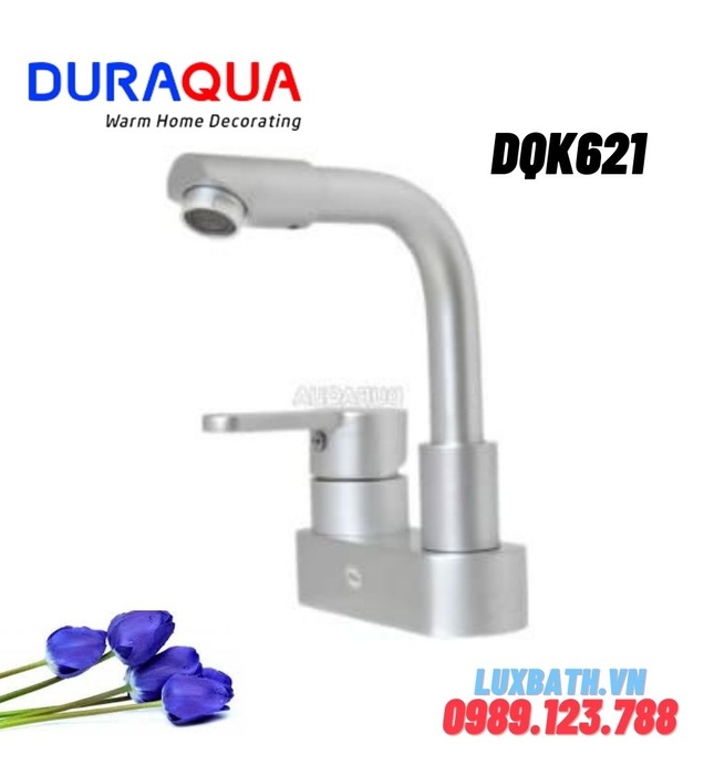 Vòi lavabo rửa mặt 2 lỗ Duraqua DQK621