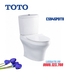 Bàn cầu 2 khối xả nhấn nắp êm TOTO CS945PDT8#W (Bỏ mẫu)