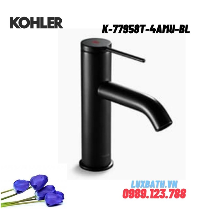 Vòi chậu rửa 1 lỗ Kohler Components K-77958T-4AMU-BL màu đen