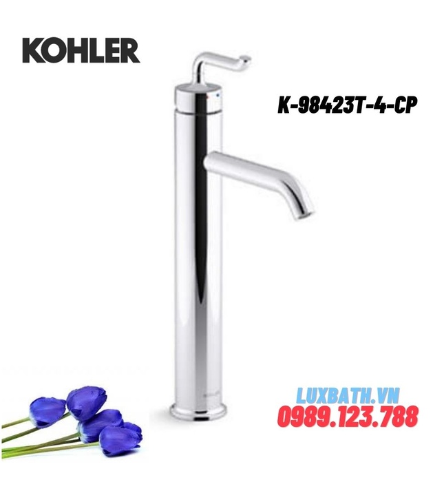 Vòi chậu rửa 1 lỗ Kohler Purist K-98423T-4-CP
