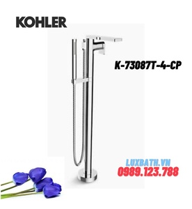 Sen và vòi bồn tắm đặt sàn Kohler Composed K-73087T-4-CP