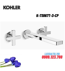 Vòi chậu rửa gắn tường Kohler K-73067T-3-CP