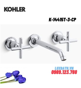 Vòi chậu rửa gắn tường Kohler Purist K-14415T-3-CP