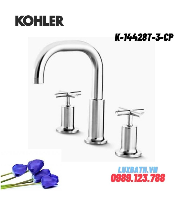 Vòi bồn tắm gắn thành bồn Kohler K-14428T-3-CP