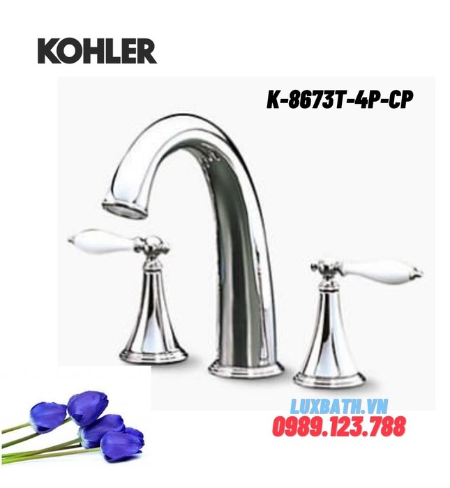 Vòi bồn tắm gắn thành bồn Kohler K-8673T-4P-CP