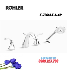 Vòi bồn tắm gắn thành bồn kèm sen cầm tay Kohler K-72664T-4-CP