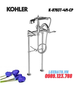 Vòi bồn tắm đặt sàn kèm sen cầm tay Kohler K-8793T-4M-CP
