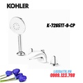 Vòi bồn tắm gắn thành bồn kèm sen cầm tay Kohler K-72651T-9-CP