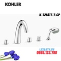 Vòi bồn tắm gắn thành bồn kèm sen cầm tay Kohler K-72681T-7-CP