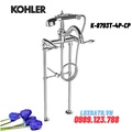 Vòi bồn tắm đặt sàn kèm sen cầm tay Kohler K-8793T-4P-CP