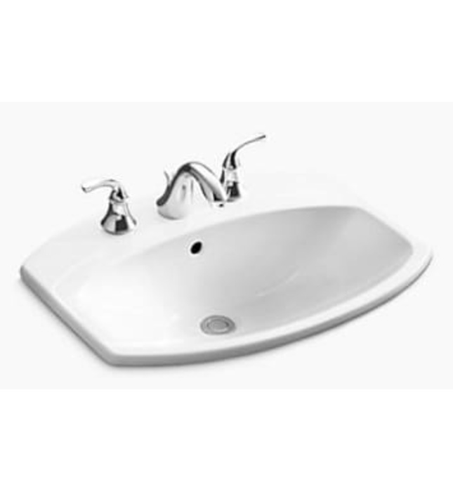 Chậu rửa dương vành 3 lỗ Kohler Cimarron K-2351T-8-0