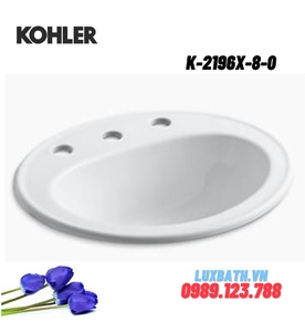 Chậu rửa dương vành 3 lỗ Kohler Pennington K-2196X-8-0