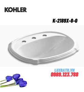 Chậu rửa dương vành hình oval Kohler Portrait K-2189X-8-0