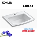 Chậu rửa dương vành hình chữ nhật Kohler Archer K-2356-4-0