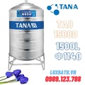Bồn nước inox 304 Tân Á 8 1500L đứng TA8 1500D F940