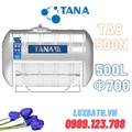 Bồn nước inox 304 Tân Á 8 500L ngang TA8 500N