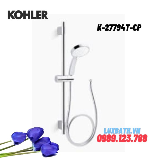 Bộ sen tắm cầm tay kèm mắc treo sen Kohler K-27794T-CP