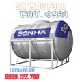 Bồn Nước Inox Sơn Hà 1500L Ngang SH 1500N F960