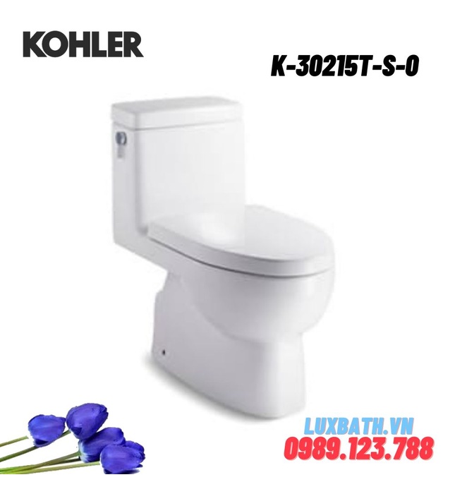 Bồn Cầu Một Khối Nắp Êm Kohler Cimarron K-5697T-C-0 Xả Gạt