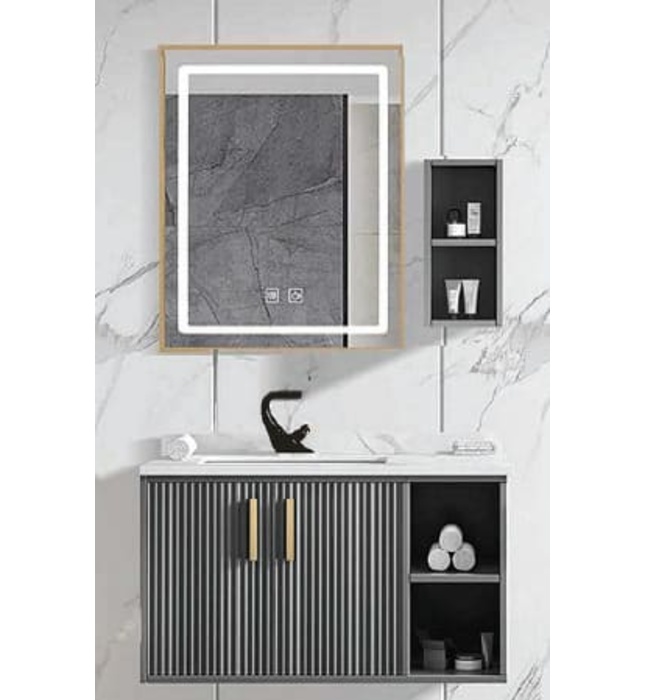 Bộ tủ chậu lavabo gương cảm ứng Bancoot TC2210-80 80x50cm