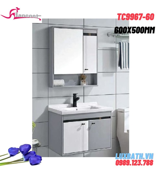 Bộ tủ chậu lavabo Treo Tường Bancoot TC9967-60 60x50cm