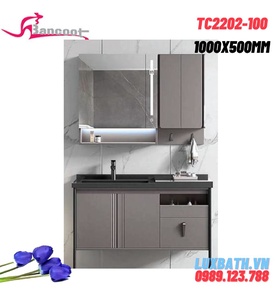 Bộ tủ chậu lavabo gương cảm ứng Bancoot TC2202-100 100x50cm
