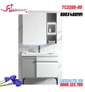 Bộ tủ chậu lavabo gương cảm ứng Bancoot TC2208-80 80x48cm