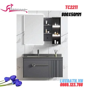 Bộ tủ chậu lavabo gương cảm ứng Bancoot TC2211-80 80x50cm