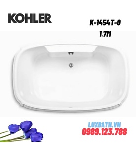 Bồn tắm gang tráng men đặt lòng Kohler K-1454T-0 1.7m